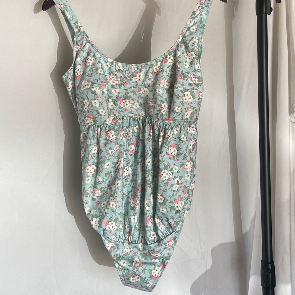 Vintage Maternity Floral One Piece Swimsuit